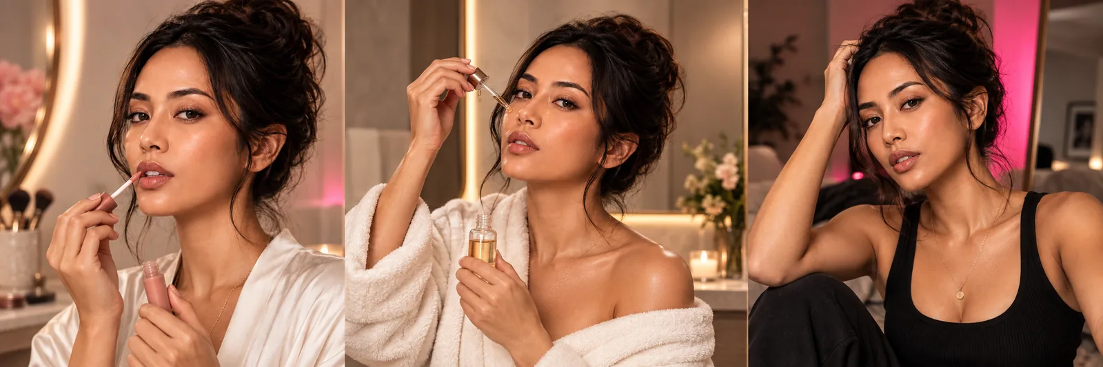 Bonnie creating beauty, self-care, and lifestyle content